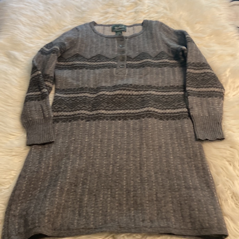 WOOLRICH  WOMENS DRESS  size M length 34” bust 40” Lamb  and Marino wool - Picture 11 of 12